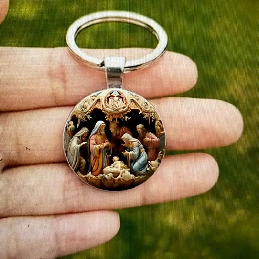 Nativity Scene Keychain